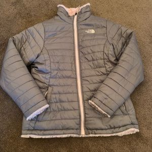 Girl’s TNF Mossbud reversible jacket